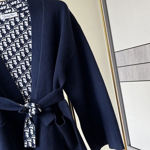 お気に入り♪ディオール◇ベルト付き KIMONO ジャケット 偽物◇リバーシブル des91145